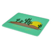 Green Saguaro Cactus Desert Sunset Thunder_Cove Snijplank (Hoek)
