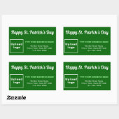 Green Saint Patrick Business Rectangle Sticker (Vel)