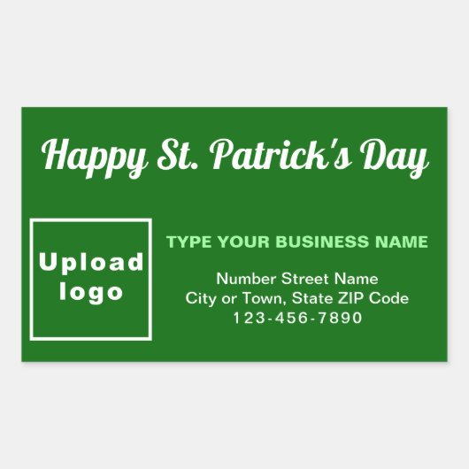 Green Saint Patrick Business Rectangle Sticker (Voorkant)