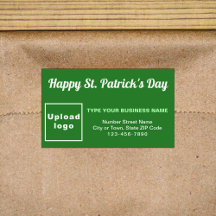 Green Saint Patrick Business Rectangle Sticker
