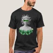 Green Saint Patricks Day Medusa T-shirt (Voorkant)