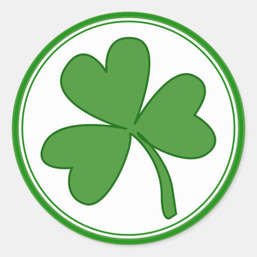Green Saint Patrick's Day Shamrock Stickers (Voorkant)