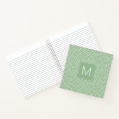 Green Same Komon (haaienhuid) Monogrammed Notitieboek (Binnen)