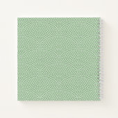 Green Same Komon (haaienhuid) Monogrammed Notitieboek (Achterkant)