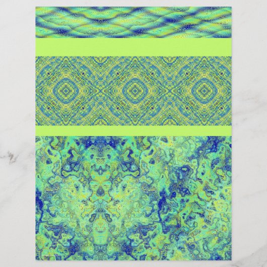 Green Sampler Bulk Scrapbook Paper Pages Flyer (Achterkant)