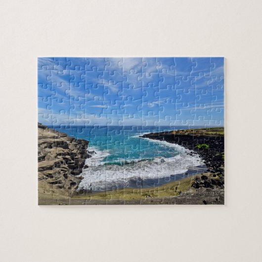 Green Sand Beach - Big Island, Hawaii - 8x10-110 p Legpuzzel (Horizontaal)