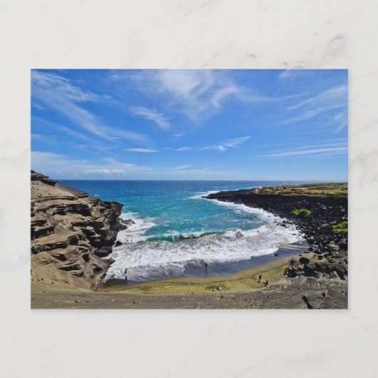 Green Sand Beach - Big Island, Hawaii - Briefkaart (Voorkant)