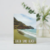 Green Sand Beach Hawaii Travel Briefkaart (Staand voorkant)