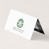 Green Sand Dollar, foto Save the Date Card Visitekaartje (Achterkant)