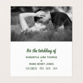 Green Sand Dollar, foto Save the Date Card Visitekaartje (Binnenkant ongevouwen)