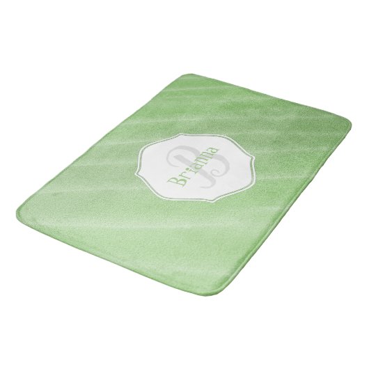 Green Sand Ripples Personalized Bath Mat (Gekanteld)