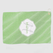 Green Sand Ripples Personalized Golf Towel Golfhanddoek (Horizontaal)