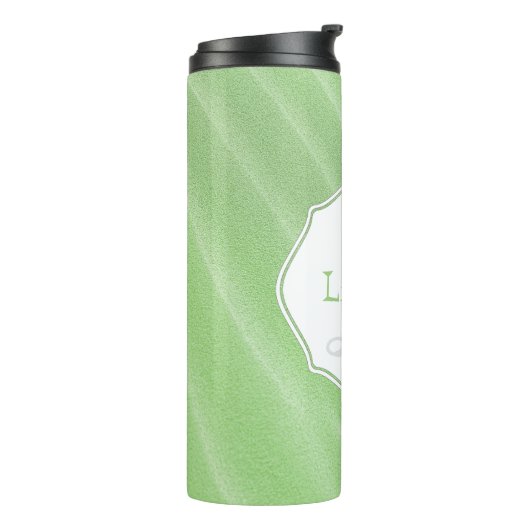 Green Sand Ripples Personalized Thermal Tumbler Thermosbeker (Gedraaid links)