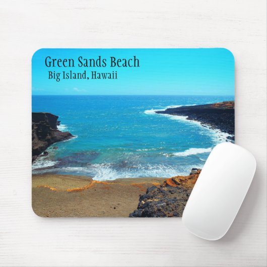 Green Sands Beach Big Island Hawaii Mousepad Muismat (Met muis)