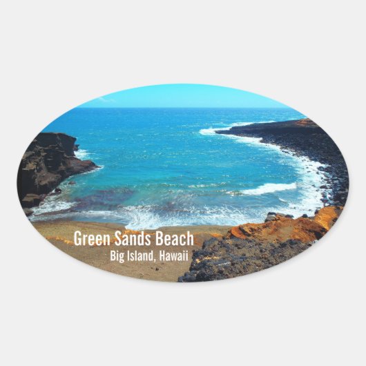 Green Sands Beach Big Island Hawaii stickers (Voorkant)
