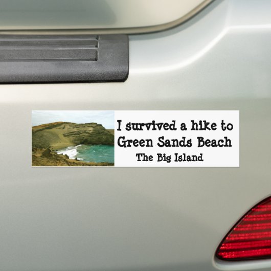 Green Sands Beach Hawaii Bumpersticker (Op auto)