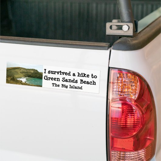 Green Sands Beach Hawaii Bumpersticker (Op Truck)