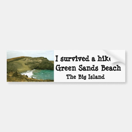 Green Sands Beach Hawaii Bumpersticker (Voorkant)