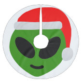 green santa alien emoji kerstboom rok (Voorkant)
