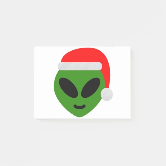 green santa alien emoji post-it® notes (Voorkant)