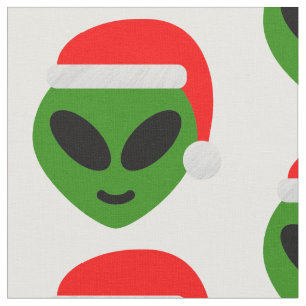 green santa alien emoji stof