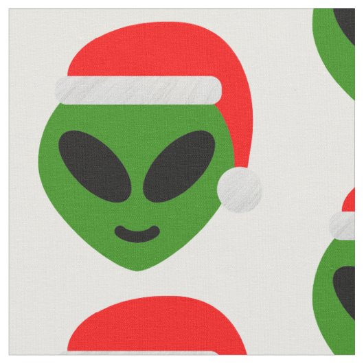 green santa alien emoji stof (Close Up)