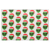 green santa alien emoji stof (Fat Quarter)