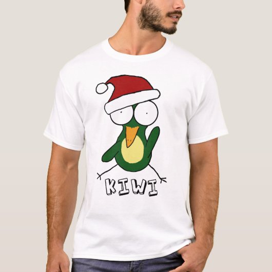 Green Santa Kiwi T-Shirt (Voorkant)