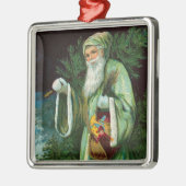 Green Santa Ornament (Links)