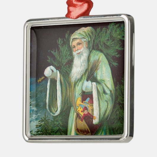 Green Santa Ornament (Links)