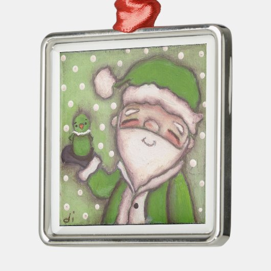 Green Santa - Ornament (Links)