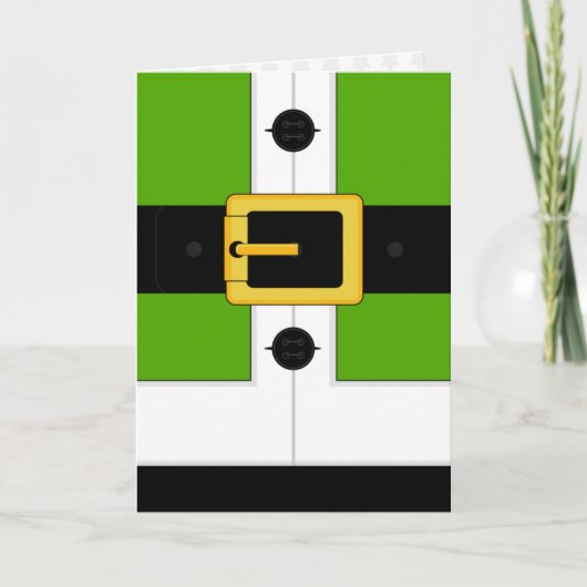 Green Santa Suit Kaart (Voorkant)