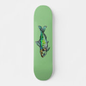 Green Sardine-Waterverf Persoonlijk Skateboard (Voorkant)