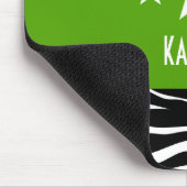 Green Sassy Star Zebra Mousepad Muismat (Hoek)
