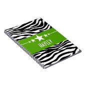 Green Sassy Star-Zebra Notitieboek (Rechterzijde)