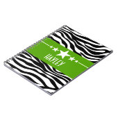Green Sassy Star-Zebra Notitieboek (Linkerzijde)