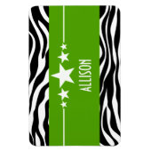 Green Sassy Star Zebra Premium Magnet Magneet (Verticaal)
