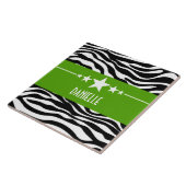 Green Sassy Star-Zebra Tegel Tegeltje (Zijkant)