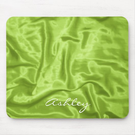 Green Satin - Computer Mousepad Muismat (Voorkant)