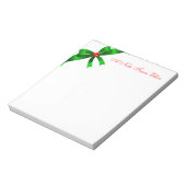 Green Satin Holly Bow Notitieblok (Linkerzijde)