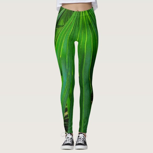 GREEN Saw Palmetto Leggings (Voorkant)