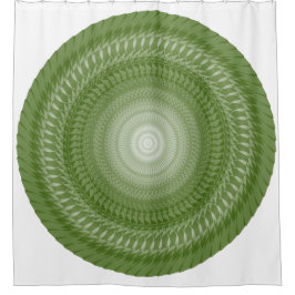 Green Saws Mandala in tribals Douchegordijn