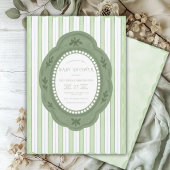 Green Scallop  Baby shower Uitnodiging