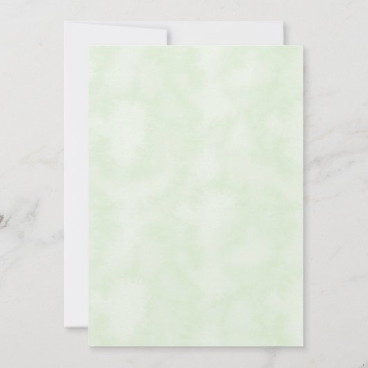 Green Scallop Lijst  Baby shower Kaart (Achterkant)