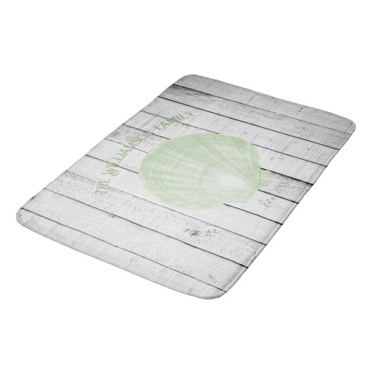 Green  Scallop Shell Bath Mat (Gekanteld)