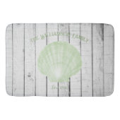 Green  Scallop Shell Bath Mat (Voorkant)