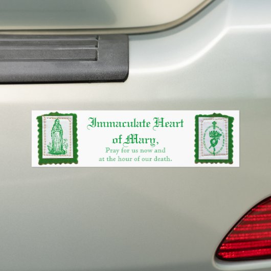 Green Scapular Bumpersticker (Op auto)