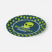 Green Sci-fi Alien, Birthday Papieren Bordje (Gekanteld)