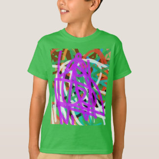 Green Scribble Street Art Kinder Shirt