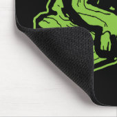 Green Scribbly Skull Muismat (Hoek)